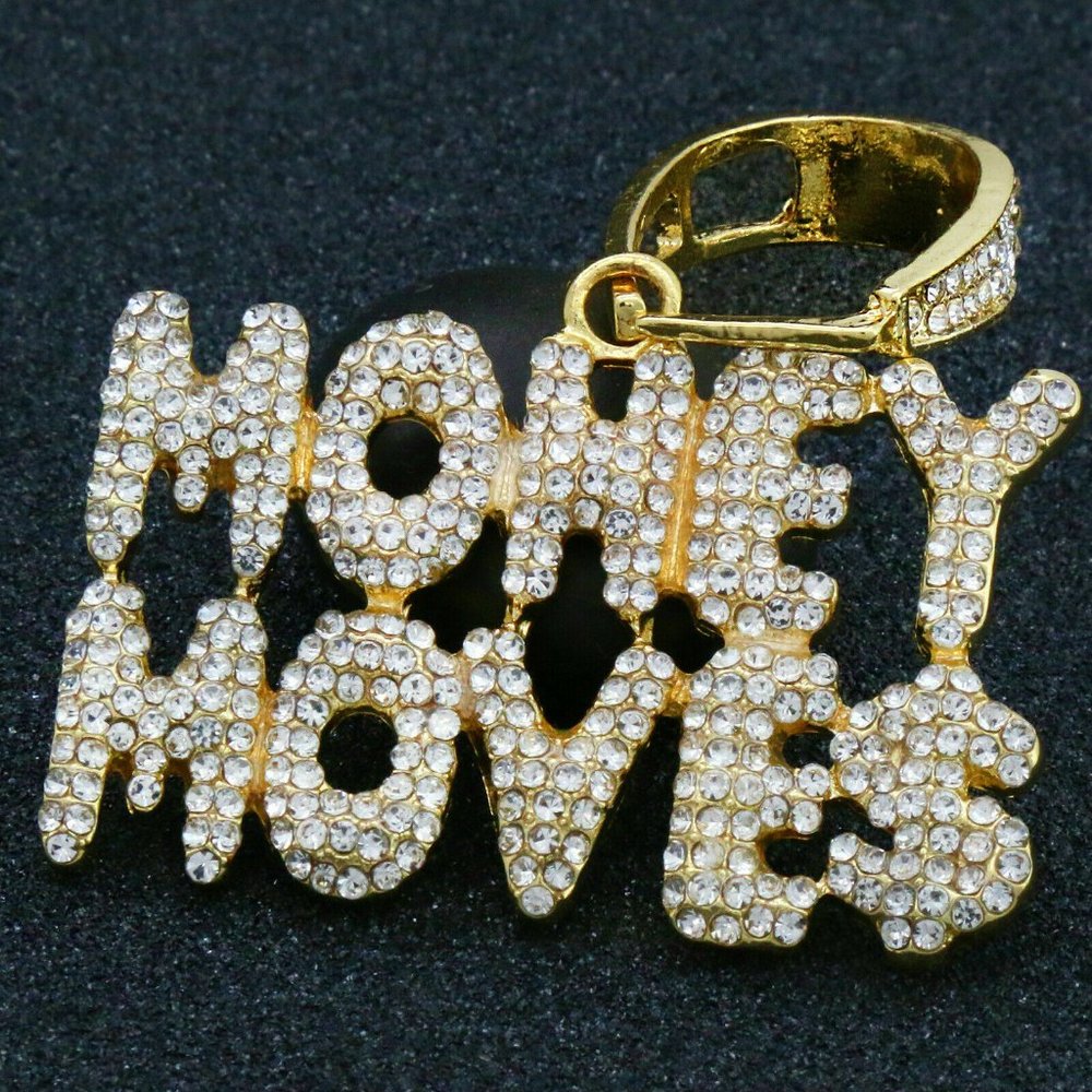 Iced Out 14k Gold Money Moves 20" Cuban Chain + Pendant